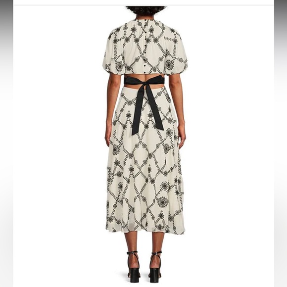 NWT ANTONIO MELANI Javier Novelty Embroidered Chiffon mini dress - Picture 6 of 9